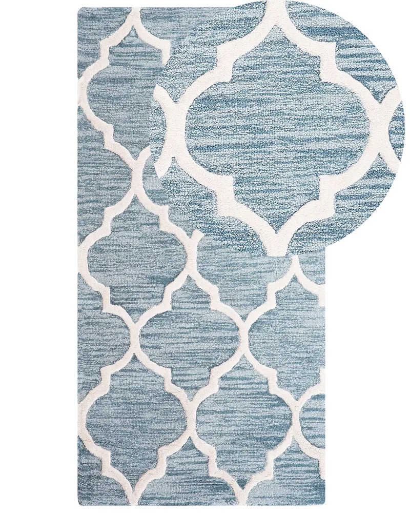 Wool Area Rug 80 x 150 cm Blue YALOVA