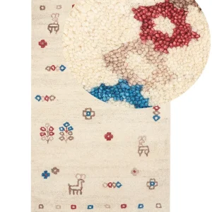 Wool Gabbeh Area Rug 80 x 150 cm Beige SULUCA