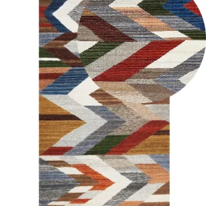 Wool Kilim Area Rug 80 x 150 cm Multicolour KANAKERAVAN