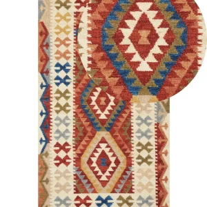 Wool Kilim Area Rug 80 x 150 cm Multicolour OSHAKAN