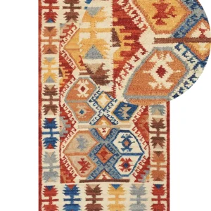 Wool Kilim Area Rug 80 x 150 cm Multicolour VANASHEN