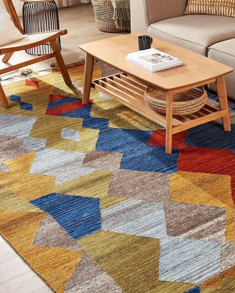 Wool Kilim Area Rug 200 x 300 cm Multicolour ARZAKAN