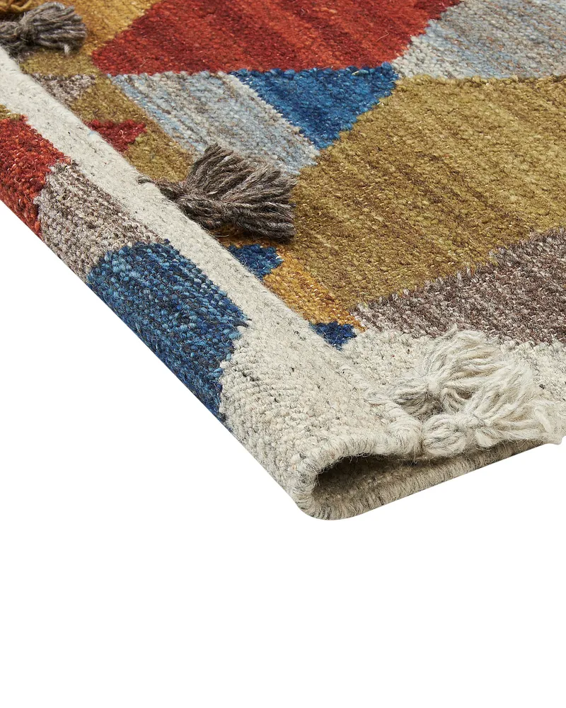 Wool Kilim Area Rug 200 x 300 cm Multicolour ARZAKAN