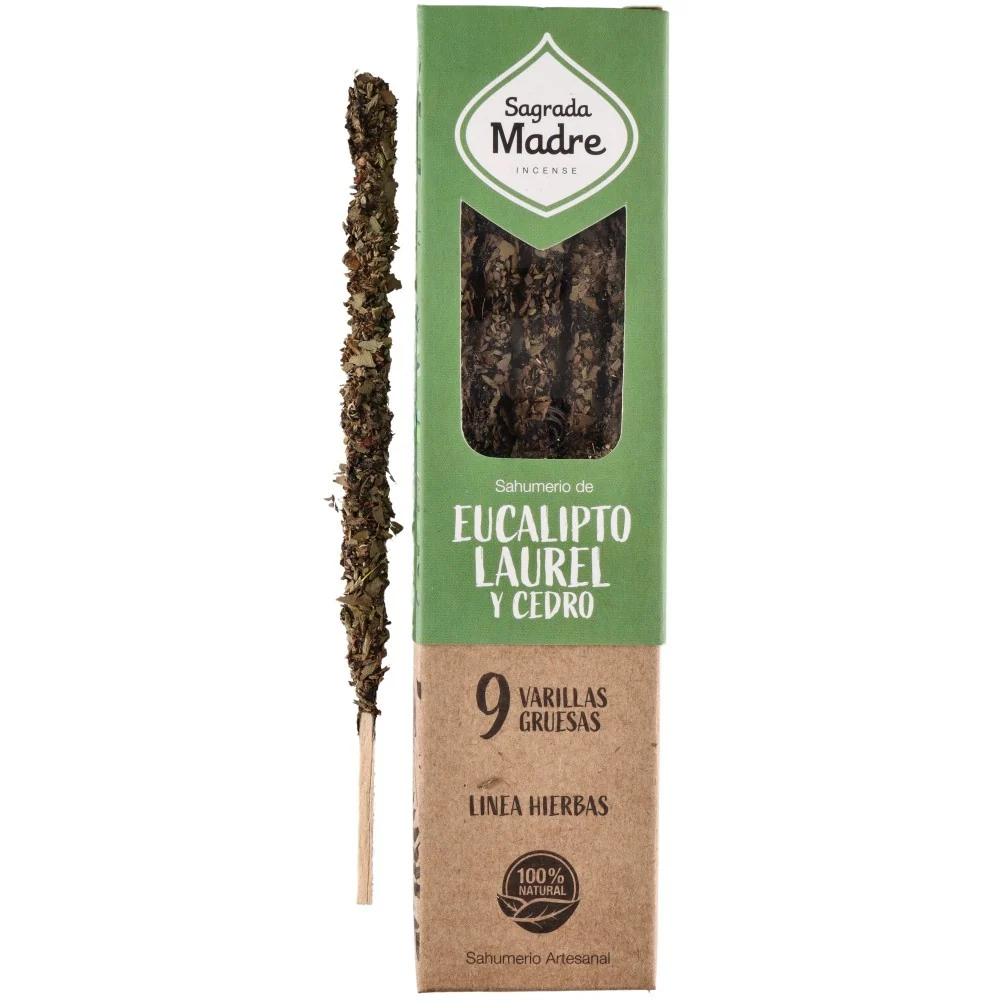 Bastoncini profumati Eucalipto, Alloro e Cedro 17 cm - Sagrada Madre