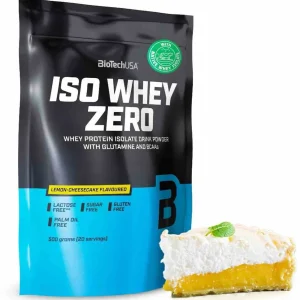 BioTech USA Iso-Molke 500g senza lattosio con gusto torta al limone e formaggio
