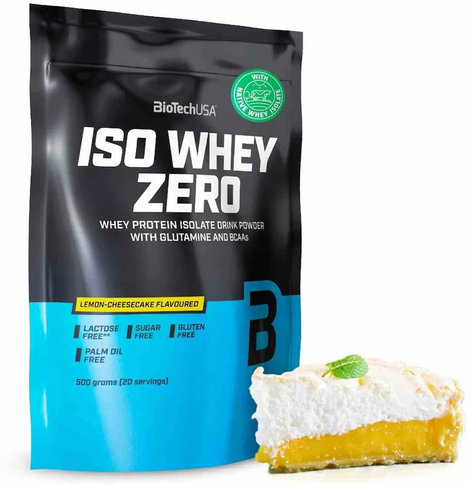 BioTech USA Iso-Molke 500g senza lattosio con gusto torta al limone e formaggio