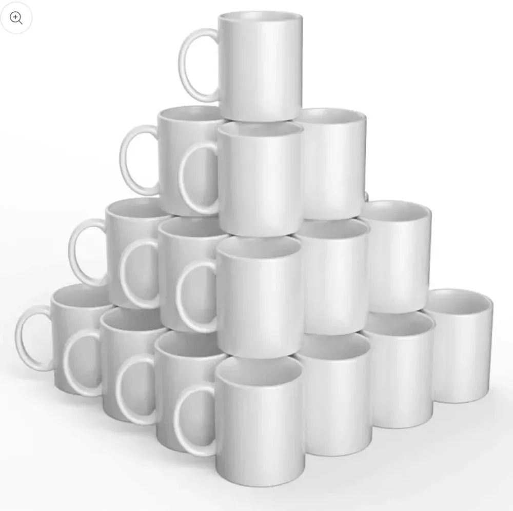 Confezione da 48 tazze bianche per sublimazione – Tazze ceramica da 330 ml