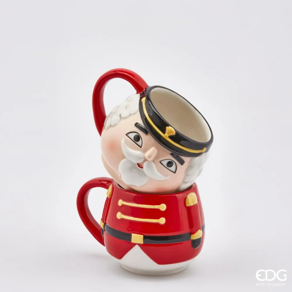 EDG Enzo De Gasperi Set 2 Tazze Mug impilabili Soldatino H17 cm