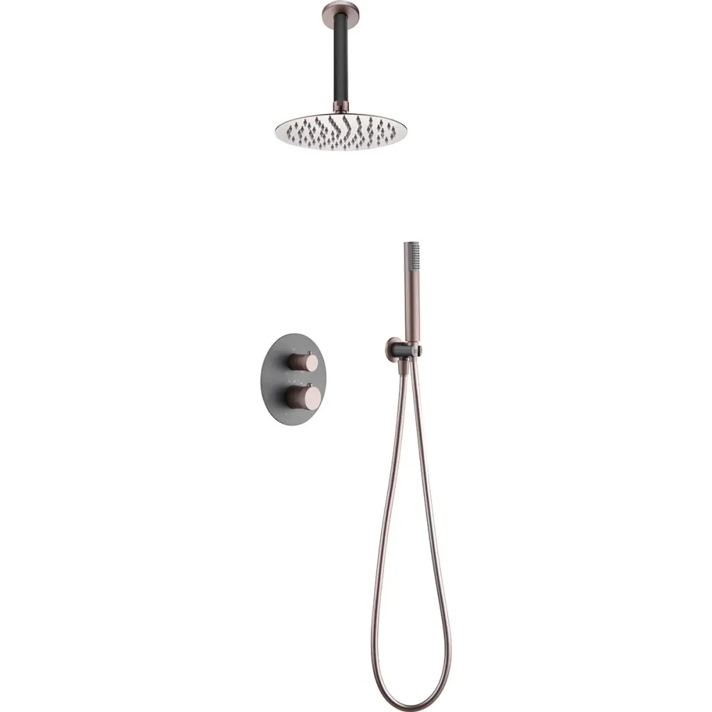 Imex - Doccia termostatica set Top Grey Champagne