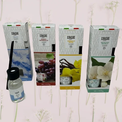 Irge Casa - Profumatore Diffusore Di Essenza (muschio Bianco) Con Bastoncini Di Fibra Di Bambu' 125ml