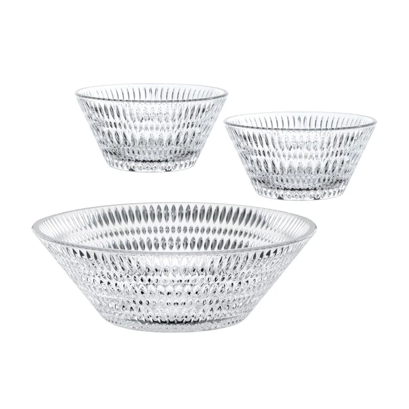 Nachtmann Ethno Set 3 Ciotole Vetro Cristallo D27 D17 cm