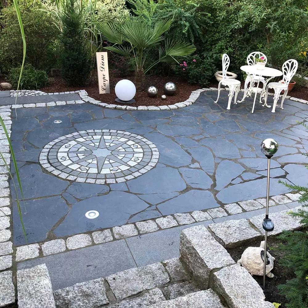 40 m² Piastre poligonali Ardesia Negra 2-3 cm 54 €/m² Spese di spedizione gratuite