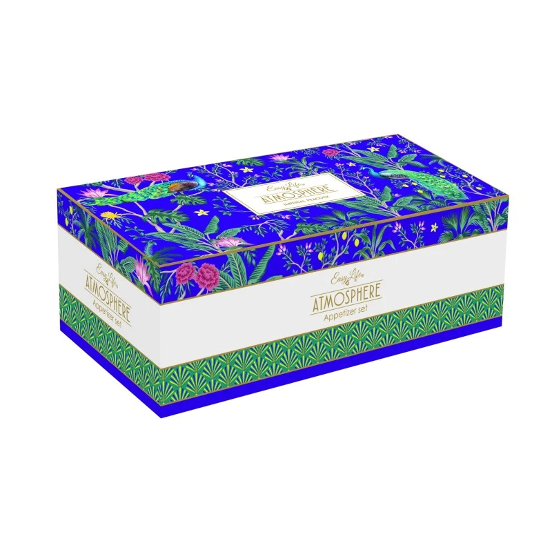 Set aperitivo bamboo c/4 ciotole porcellana IMPERIAL PEACOCK