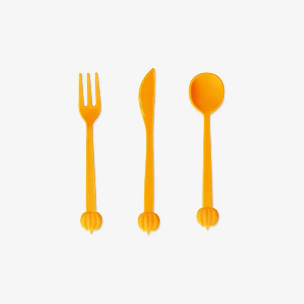 Set di posate forma di zucca - 6 pz