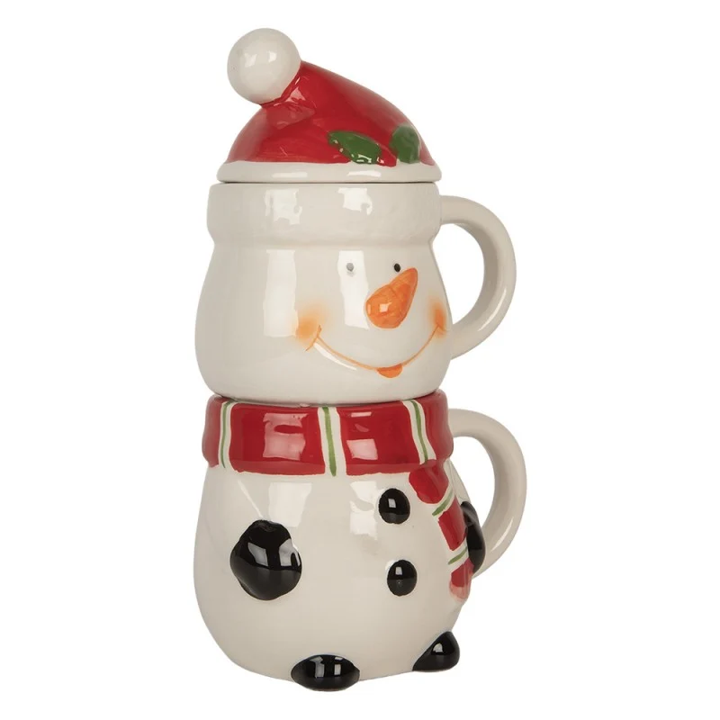 Set 2 Tazze Natalizie Pupazzo di Neve