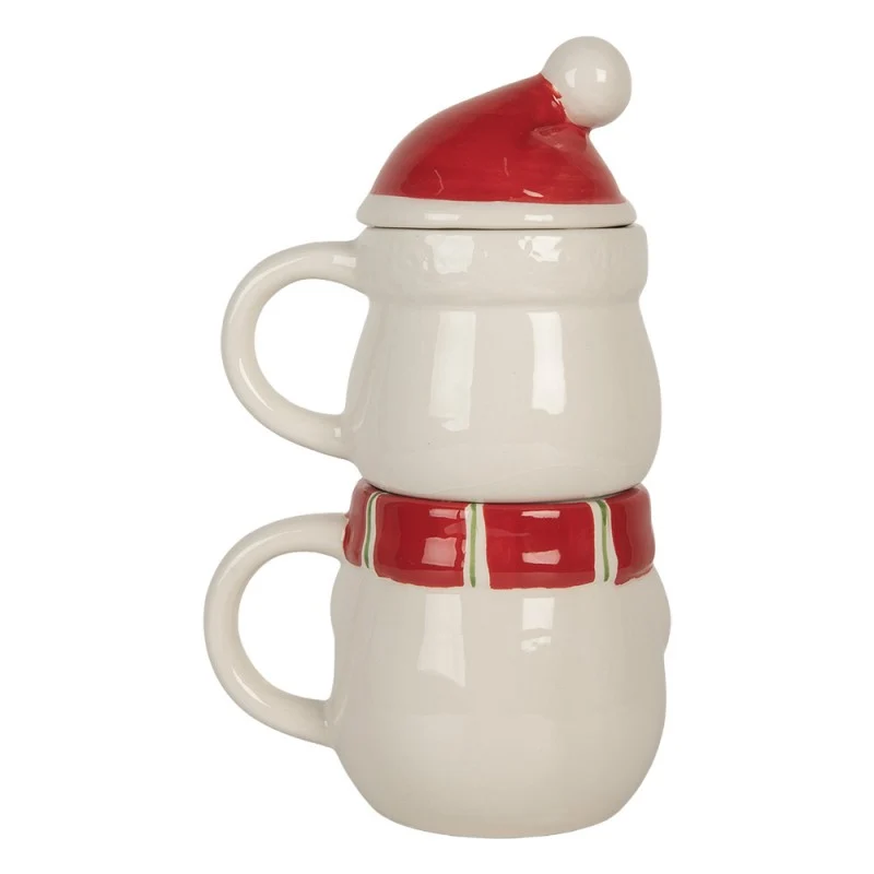 Set 2 Tazze Natalizie Pupazzo di Neve