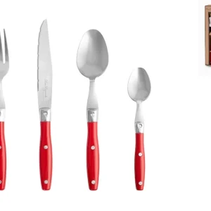 SEVVIZIO POSATE 24 PEZZI COMPTOIR ROSSO