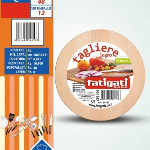 TAGLIERE LEGNO TONDO 20CM