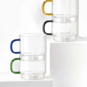 Tazze Impilabili Brandani Bridge Set 4 Pezzi – Mug Vetro