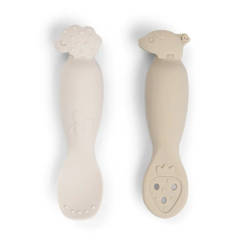 <tc>Done Deer</tc> Set di posate per bambini Tiny Farm 2St Beige