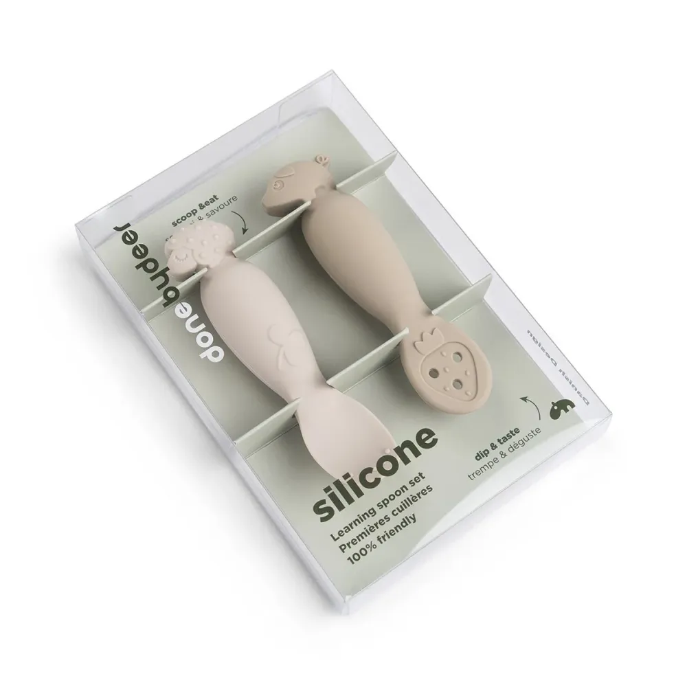 Done Deer Set di posate per bambini Tiny Farm 2St Beige