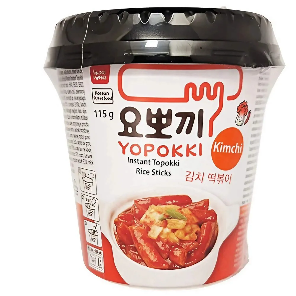 Yopokki Kimchi Istantaneo Topokki Torta di Riso 115g