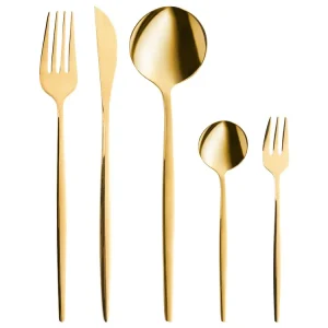 Forgiato Mano 30 Piece Cutlery Set RIGATONI Gold