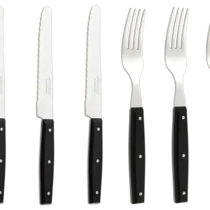 Set da tavola 8 pezzi colore nero per Cucina Domestica