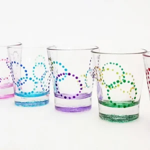 set 6 bicchierini liquore Serie Circle short shot