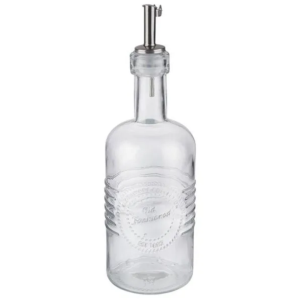 Bottiglia di aceto e olio APS Ø 7 cm altezza: 22 cm 350 ml contenitore vetro versatore con coperchio acciaio inossidabile...