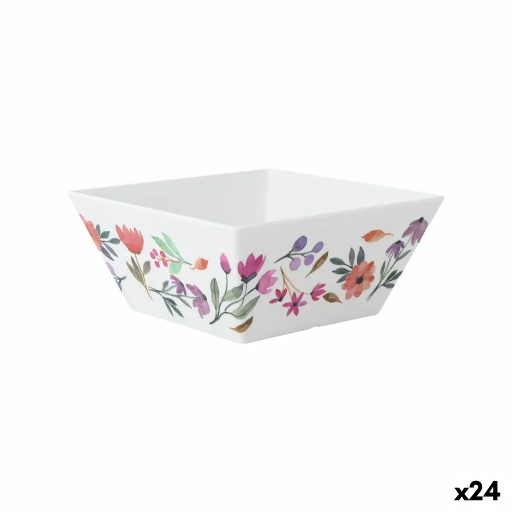 Ciotola per Aperitivi La Mediterránea Fiori 18 x 18 x 8 cm (24 Unità)