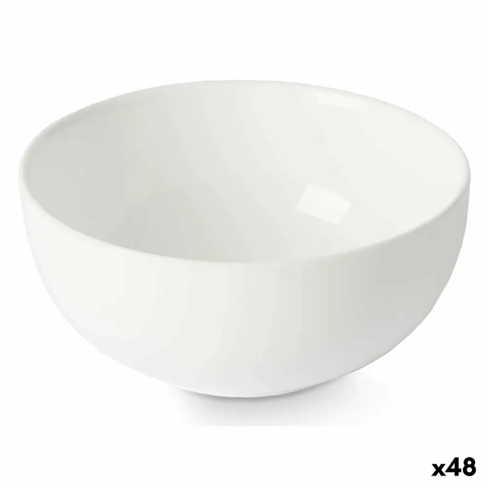Ciotola Vivalto LZKW-50 Bianco Vetro opalino 13 x 6 x 13 cm (48 Unità)