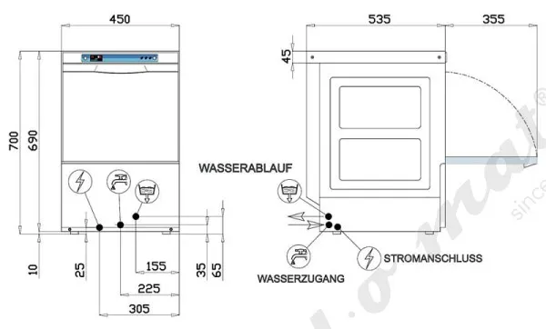 lavastoviglie universale gel-o-mat E GS 50 KO 3043ko