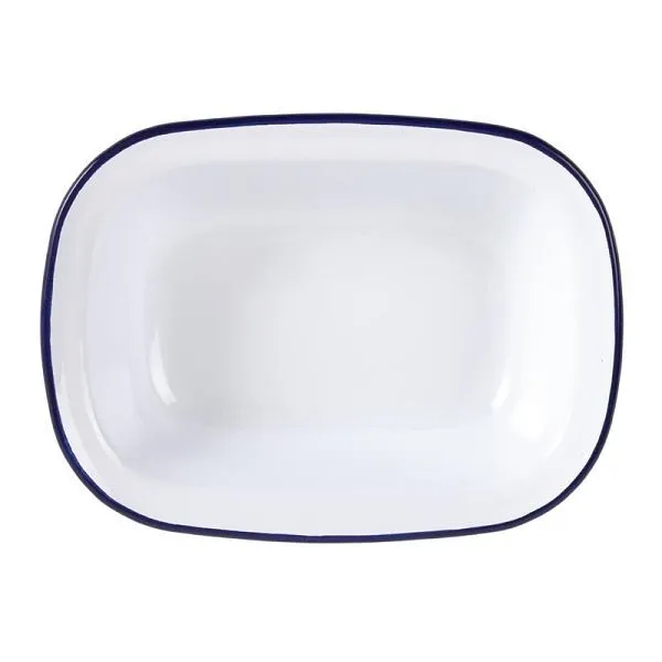 OLYMPIA ciotola rettangolare bianco-blu 19 x 28 cm PU: 6 pezzi GM510