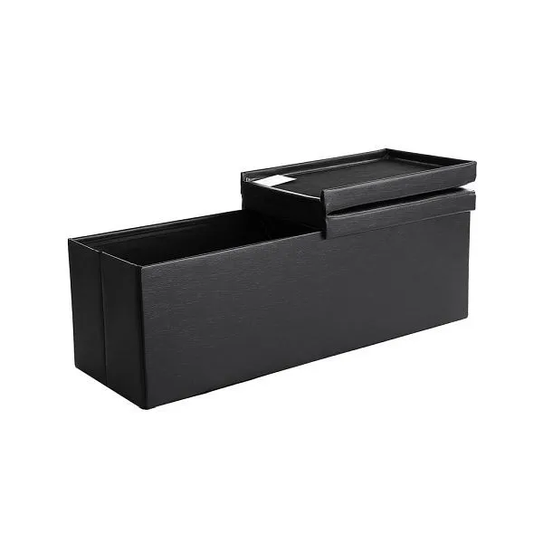 Panca SONGMICS con coperchio pieghevole 110 cm nera LSF75BK