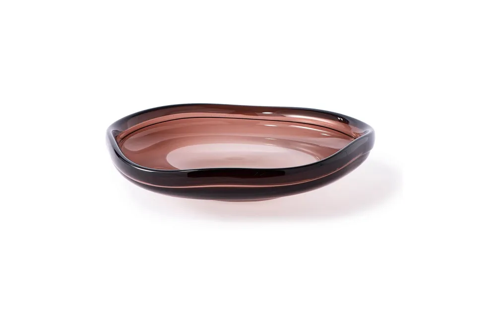 Piatto vetro marrone fosco Occhio Pols Potten - 46cm
