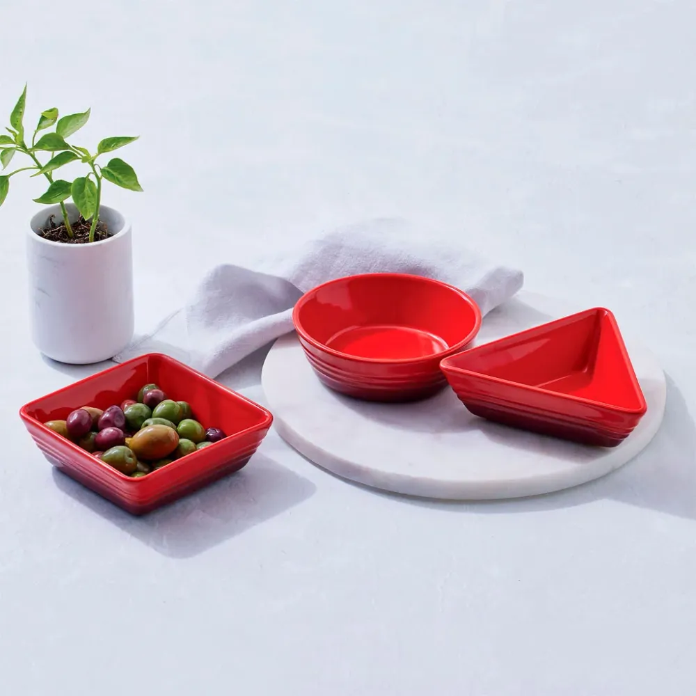 Set di 3 piatti per aperitivi Le Creuset