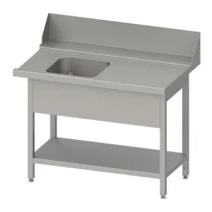 Tavolo di alimentazione acciaio inossidabile Stalgast guida cestello con inclinazione ripiano di base 1 vasca 1100x750x880...