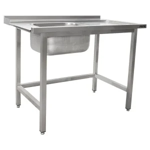 Tavolo ingresso lavastoviglie Saro sinistra 1 vasca 1200mm 700-3000L