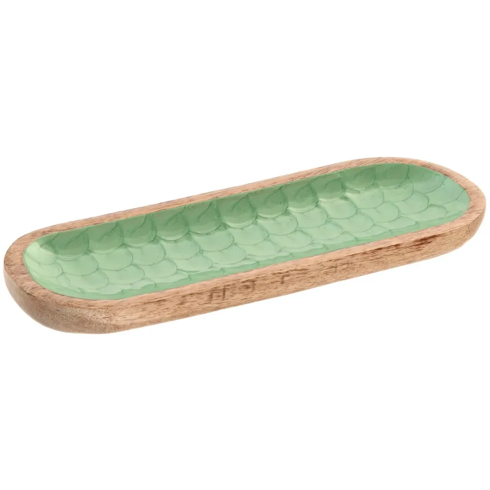Vassoio per aperitivi Home ESPRIT Verde Naturale Innovativo