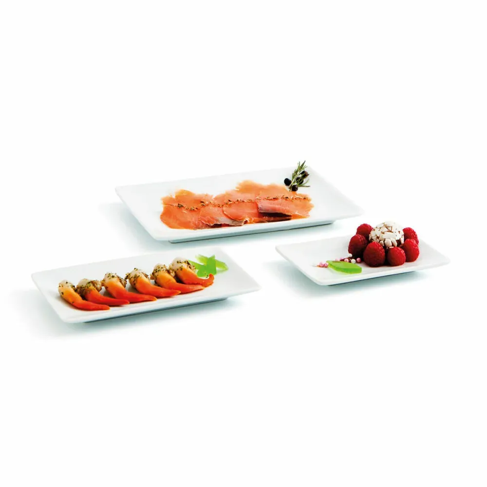 Vassoio per aperitivi Quid Gastro Fun Bianco Ceramica 20 x 13 x 2 cm (6 Unità)