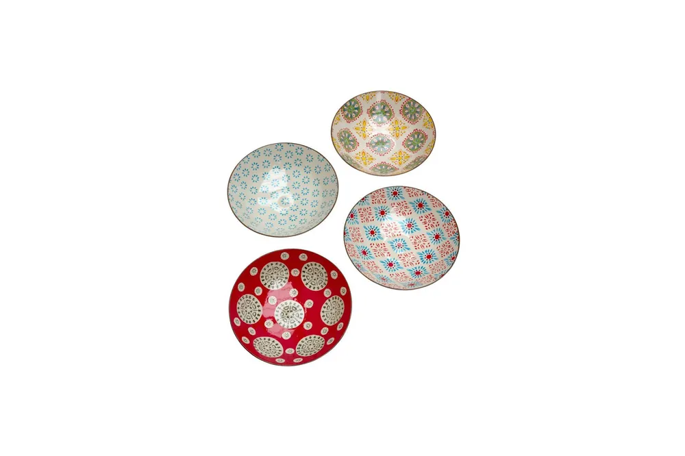 4 Bohemian piatti di pasta Chehoma - 19cm