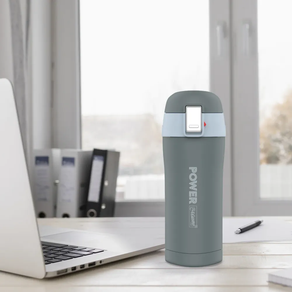 Maestro MR-1643 Power thermo mug coffee mug thermos flask insulated stainless steel bottle hot or fresco drinks 400ml
