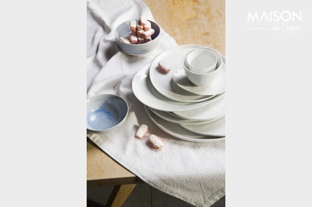 Piatto per pane e burro bianco Porcelino Pomax - 16cm