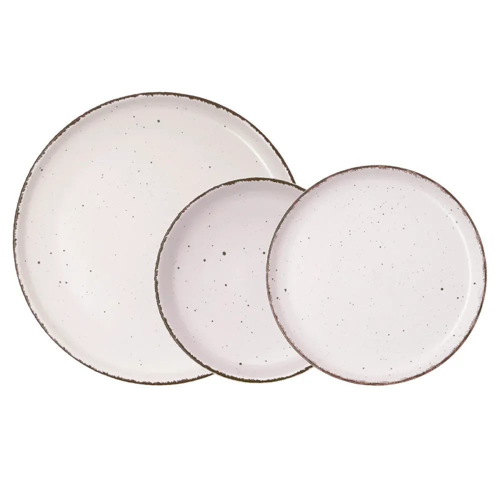 Set di Stoviglie Quid Duna Crema Ceramica 12 Pezzi
