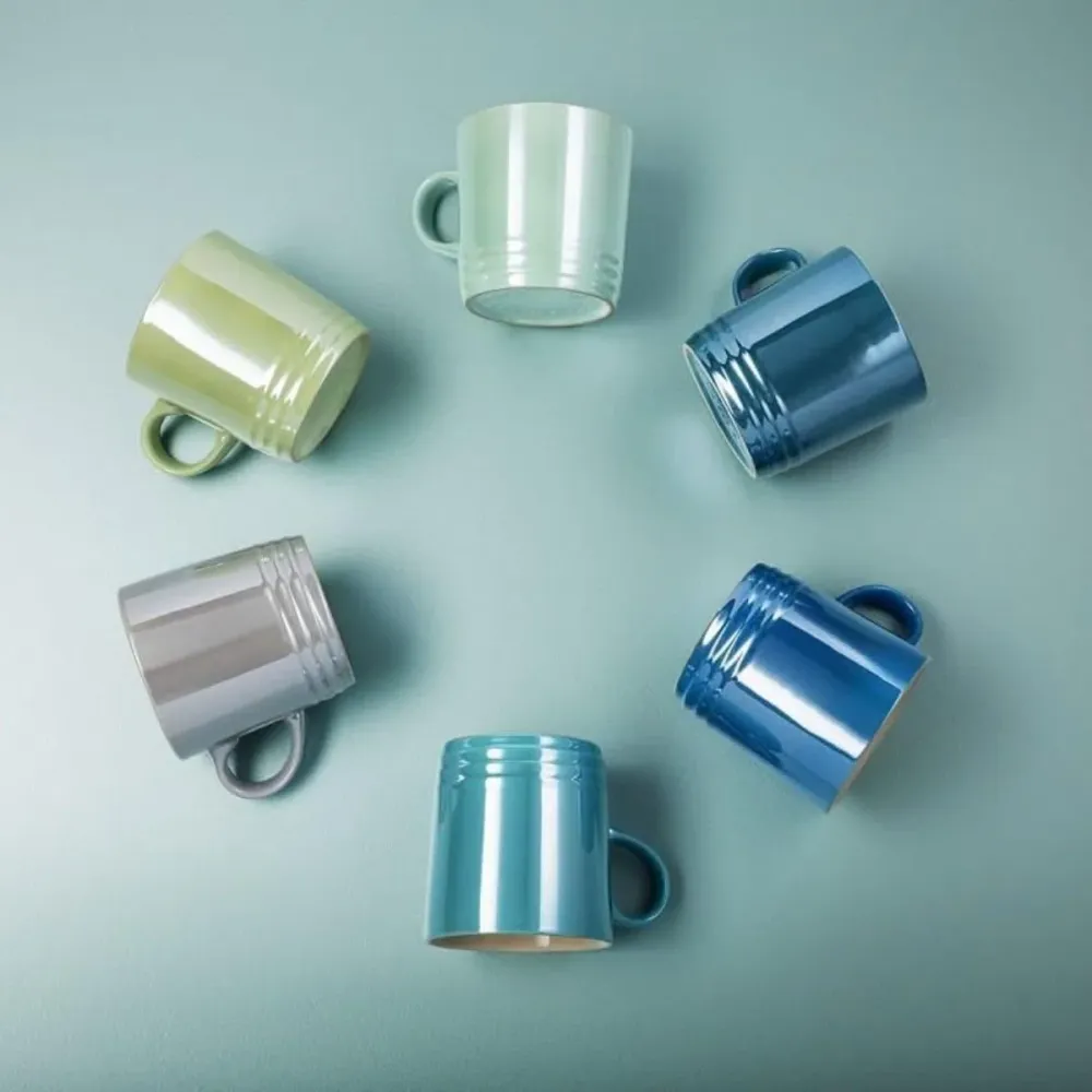 Set di 4 Tazze Mug Ceramica 350 ml Metallics Le Creuset