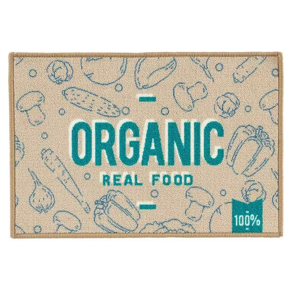 Sottopentola Tappeto Organic Camoscio Azzurro Verde Poliammide (40 x 1 x 60 cm)