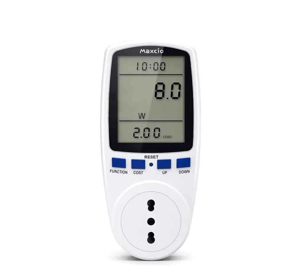 GBC Misuratore Consumo Elettrico,Misuratore Corrente con Schermo LCD, Spina Italiana 16A, Retroilluminazione, Misuratore d...