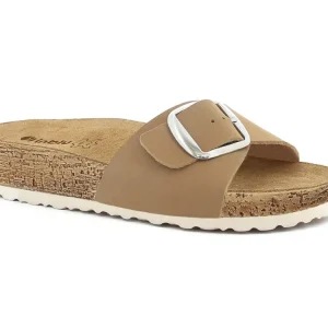 Inblu ciabatta donna fascia con fibbia, moka taglia 36