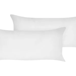 Set Completo di Lino St di 2 guanciali bassi poliestere bianco 40 x 80 cm TRIGLAV